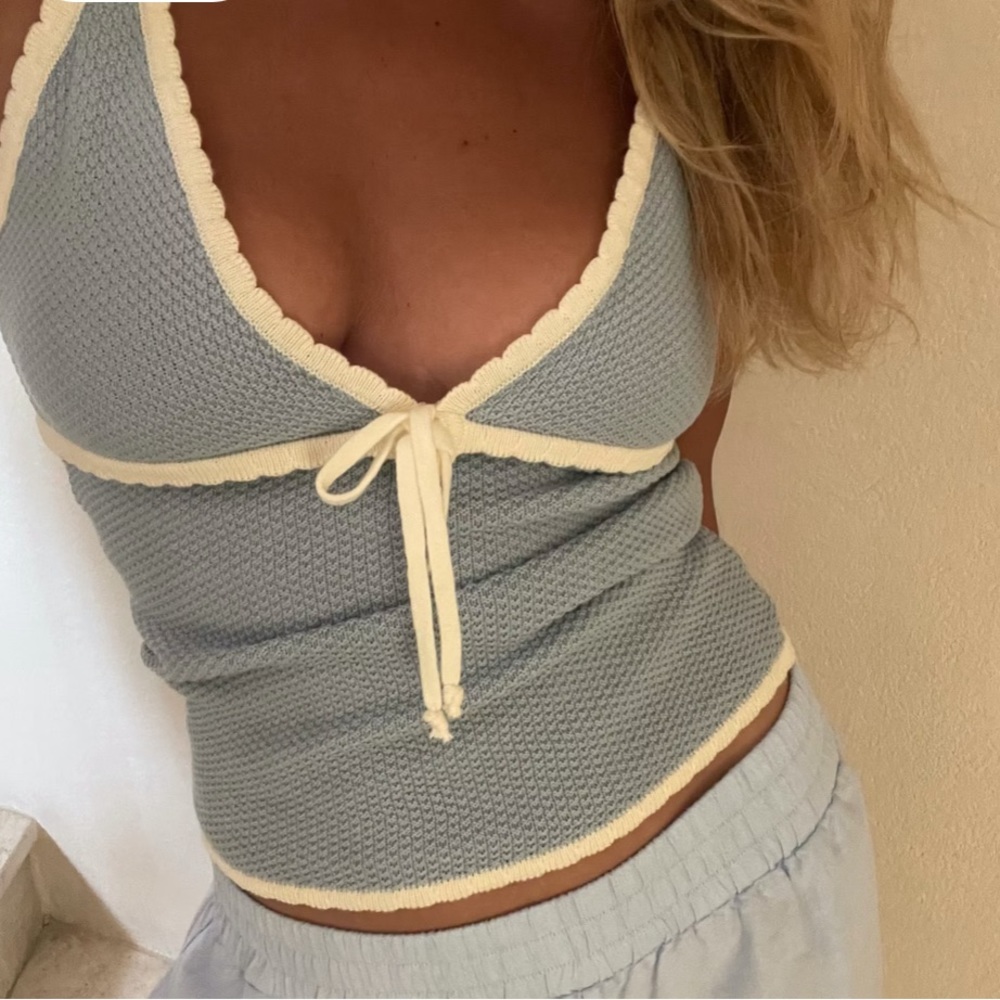 Djerf Avenue Amorini Tank Top Baby Blue
